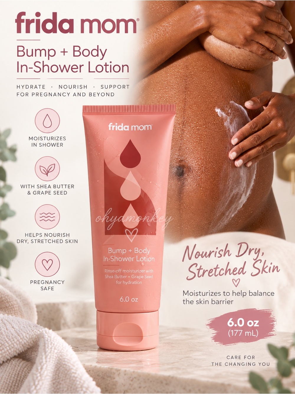 Frida mom Bump + Body In-Shower Lotion - Pregnancy Lotion